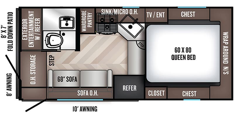 2022 FOREST RIVER REAL-LITE HS1916, , floor-plans-day image number 0